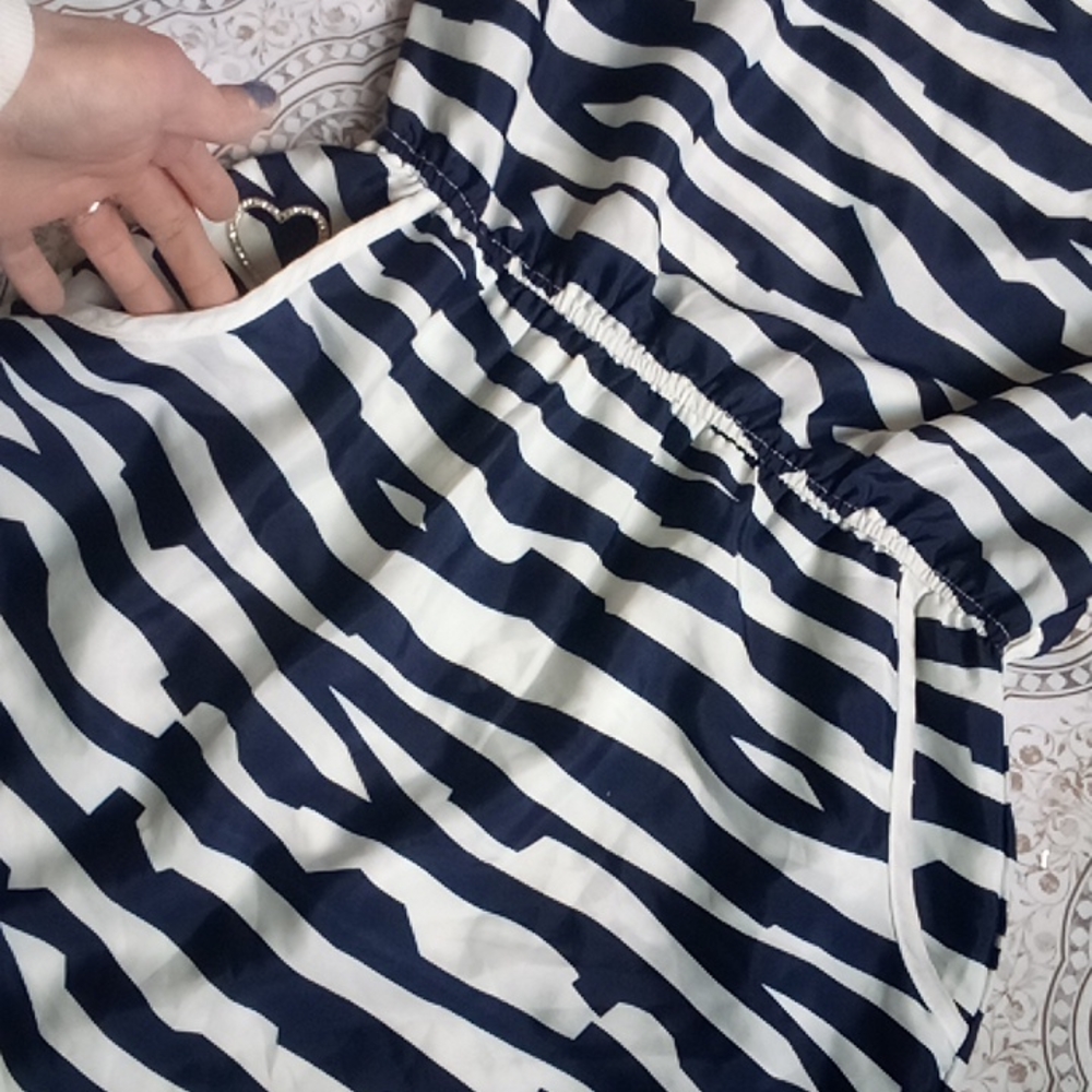 Blue and white striped dress - Picture 6 of 13